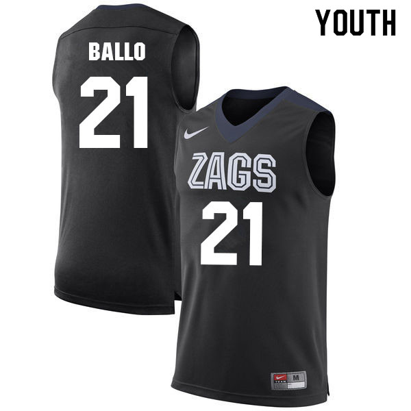 Youth #21 Oumar Ballo Gonzaga Bulldogs College Basketball Jerseys Sale-Black